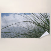 mooi, landschap, duinen, gras, hemel, zomer, strandlaken (Voorkant)