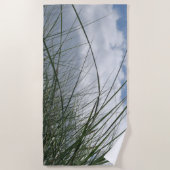 mooi, landschap, duinen, gras, hemel, zomer, strandlaken (Voorkant)