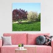 Mooi landschap en bomen canvas afdruk (Insitu (Woonkamer))