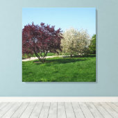 Mooi landschap en bomen canvas afdruk (Insitu (Houten vloer))