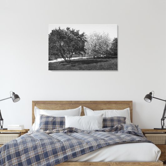Mooi landschap en bomen canvas afdruk (Insitu (Slaapkamer))