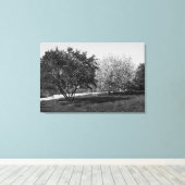 Mooi landschap en bomen canvas afdruk (Insitu (Houten vloer))