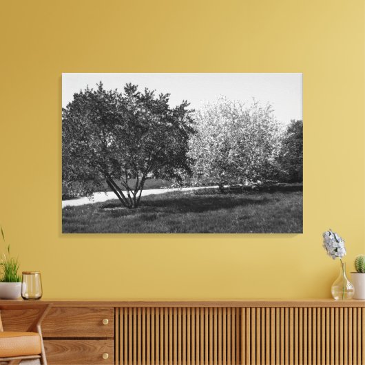 Mooi landschap en bomen canvas afdruk (Insitu (Woonkamer))