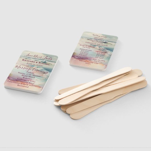 Mooi landschap handwaaier (Niet-gemonteerd)