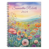 Mooi landschap met bloemen notitieboek (Voorkant)