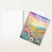Mooi landschap met bloemen planner (Display)