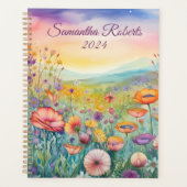 Mooi landschap met bloemen planner (Voorkant)