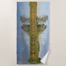 mooi, landschap, reflectie, water, rivier,