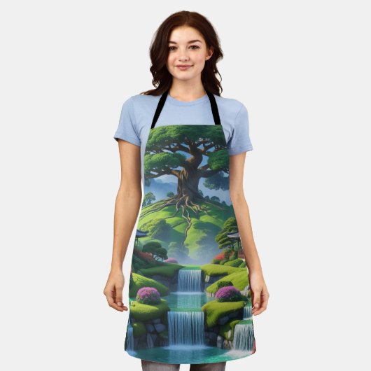 mooi landschap schort (Gedragen)