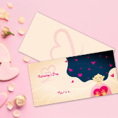 Mooi Landschap Valentijnsdag Vrouw Knuffel Hart Ka Feestdagenkaart