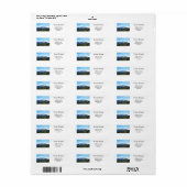 mooi landschaps fotografie-adreslabel. etiket (Full Sheet)