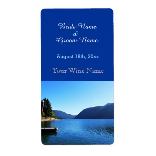 mooi landschapsfotografie bruiloft label (Voorkant)