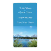 mooi landschapsfotografie bruiloft label (Voorkant)