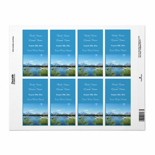 mooi landschapsfotografie bruiloft label (Full Sheet)