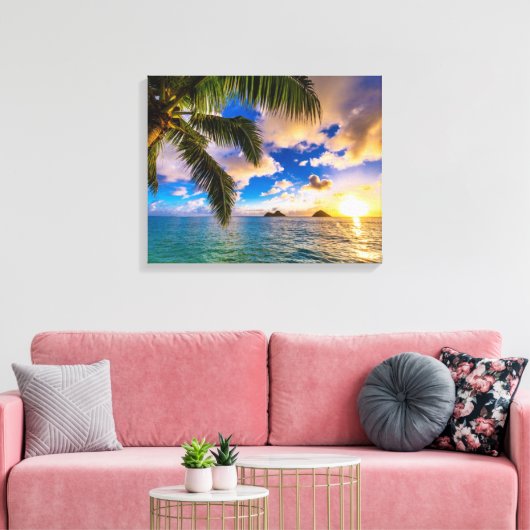 Mooi Lanikai Beach Hawaii Canvas Afdruk (Insitu (Woonkamer))