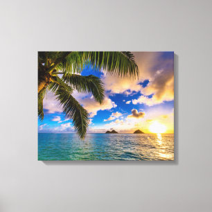 Mooi Lanikai Beach Hawaii Canvas Afdruk