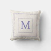 Mooi lavendel monogram worp kussen (Voorkant)