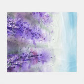 Mooi lavendeveld fleece deken (Voorkant (Horizontaal))