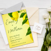 Mooi Lemon Cute Bright Yellow Citrus Wedding Save The Date