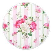 mooi, lente, shabby chic, roze rozen, chic, f keramische knop (Voorkant)