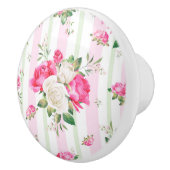 mooi, lente, shabby chic, roze rozen, chic, f keramische knop (Rechts)