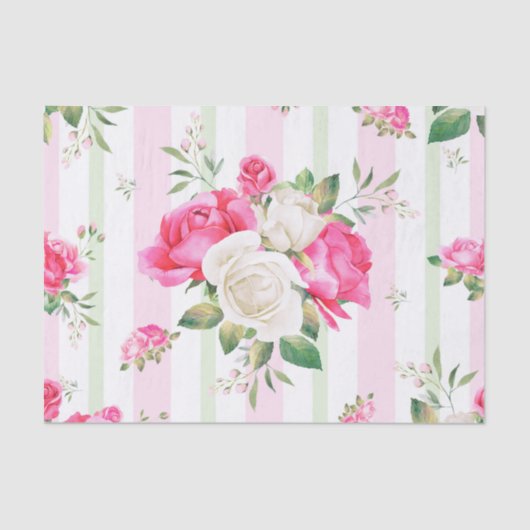 mooi, lente, shabby chic, roze rozen, chic, f tissuepapier (Voorkant)
