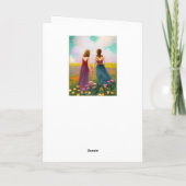 Mooi Lesbisch Paar in Gebied van Bloemen Kaart (Achterkant)
