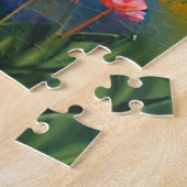 Mooi Lesbisch Paar in Gebied van Bloemen Legpuzzel (Zijkant)