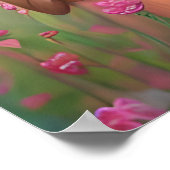 Mooi Lesbisch Paar in Meadow of Flowers Poster (Hoek)