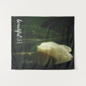 Mooi leven — Quote Daffodil Flower Wandkleed (Voorkant (horizontaal))