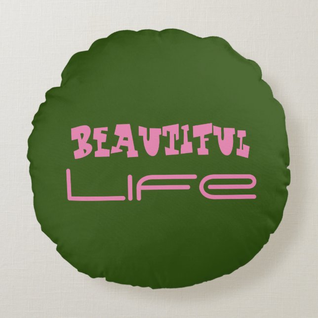 Mooi leven rond kussen (Voorkant)