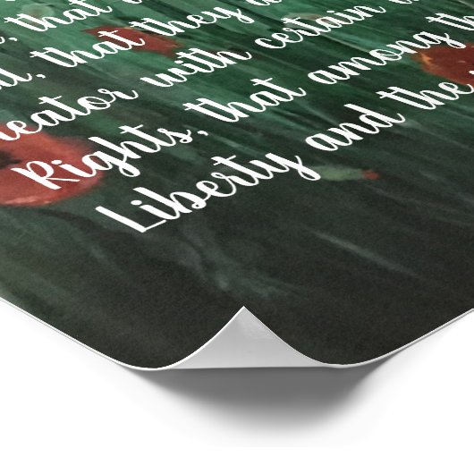 Mooi leven, vrijheid en nastreven van geluk poster (Hoek)