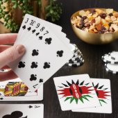 Mooi levendig Keniaans vlagpatroon: een 18-sterren Pokerkaarten (Insitu)