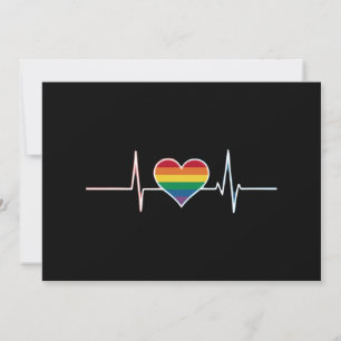 Mooi LGBT Gay Pride Hartslag Lesbische Hommen Lief Kaart