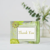Mooi licht groen dank u briefkaart (Staand voorkant)