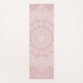 Mooi Licht Lotus Roos Mandala Aangepast Yoga Mat (Voorkant)