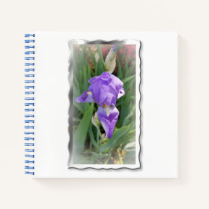 Mooi lichtblauw Iris Notitieboek
