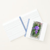Mooi lichtblauw Iris Notitieboek (Binnen)