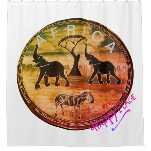 Mooi liefje Kenyan Wild Animal Nieuwste Safari Douchegordijn (Voorkant)