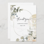 Mooi lijst, modern dank u,Flat Dank Bedankkaart (Voorkant / Achterkant)