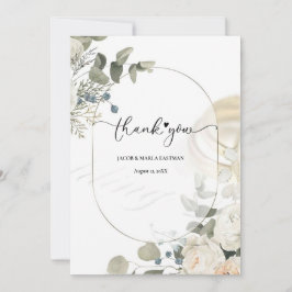 Mooi lijst, modern dank u,Flat Dank Bedankkaart