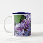 mooi lila tweekleurige koffiemok (Links)