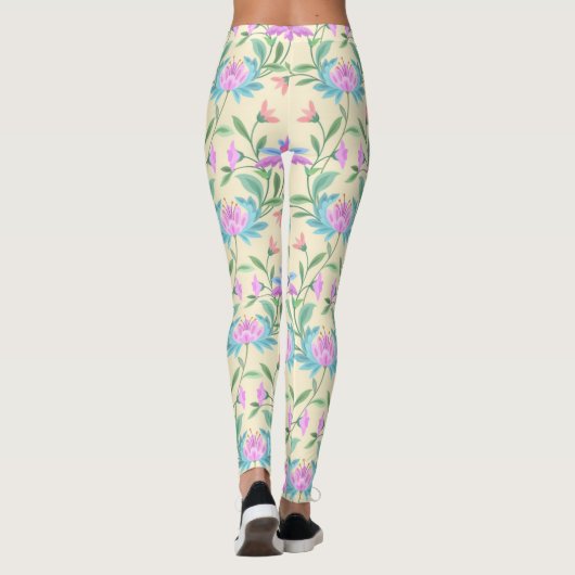 Mooi Lilly Seamless Pattern Leggings (Achterkant)