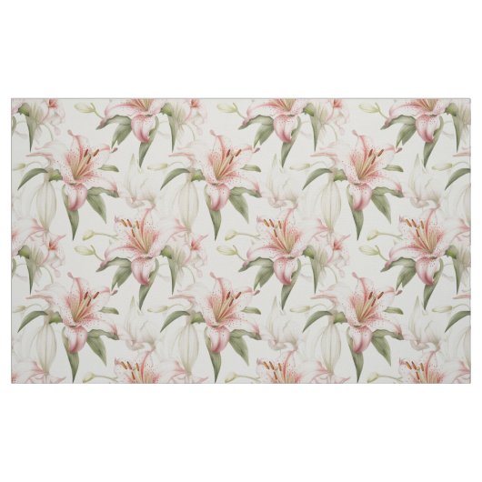 Mooi Lily patroon Stof (Fat Quarter)