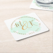 Mooi Lime Green Elegant Boho Wedding Kartonnen Onderzetters (Schuin)