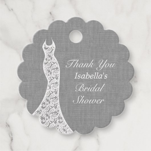 Mooi linnen Vrijgezellenfeest dank u Bedankjes Labels (Voorkant)