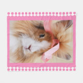 Mooi Lionhead Dwarf Bunny Rabbit Fleece Deken (Voorkant (Horizontaal))