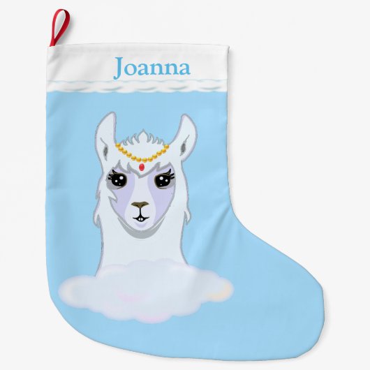 Mooi Llama Grote Kerstsok (Voorkant)