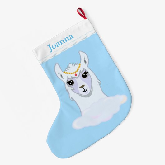 Mooi Llama Grote Kerstsok (Achterkant (Hangend))