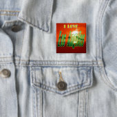 "Mooi Los Angeles" Knop Vierkante Button 5,1 Cm (In situ)